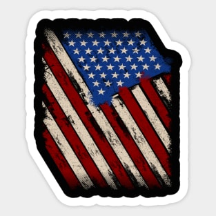 Distressed American Flag Vintage US Flag Sticker